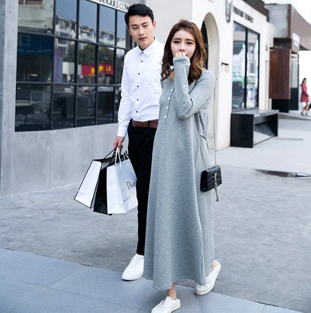 Jubah lengan panjang korea