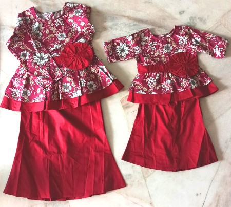 baju kurung peplum english cotton