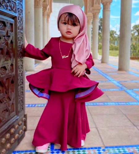 baju peplum kepok untuk budak