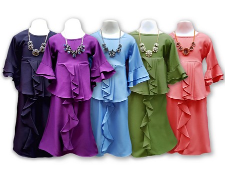 peplum ruffles untuk budak