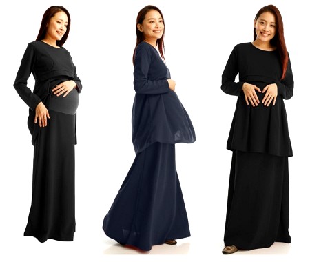 Baju ibu mengandung SUMMERGLITZ Maternity Flare Skirt